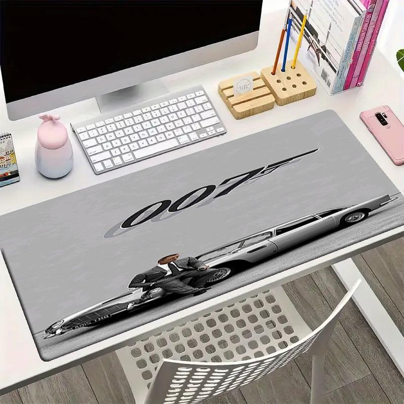007 James Bond Theme Mouse Pad, Non Slip Rubber Base, Multifunctional Office & Home Decor, Perfect for Workspace Personalization.