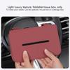 Car Tissue Box PU Leather Organizer Car Napkin Holder For Interior Accessories Backseat Sun Visor Headrest Road Trip Vehicle SUV