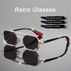 Vintage Punk Style Square Sunglasses for Men Steampunk Metal Frame Cool Decoration Hinge Glasses