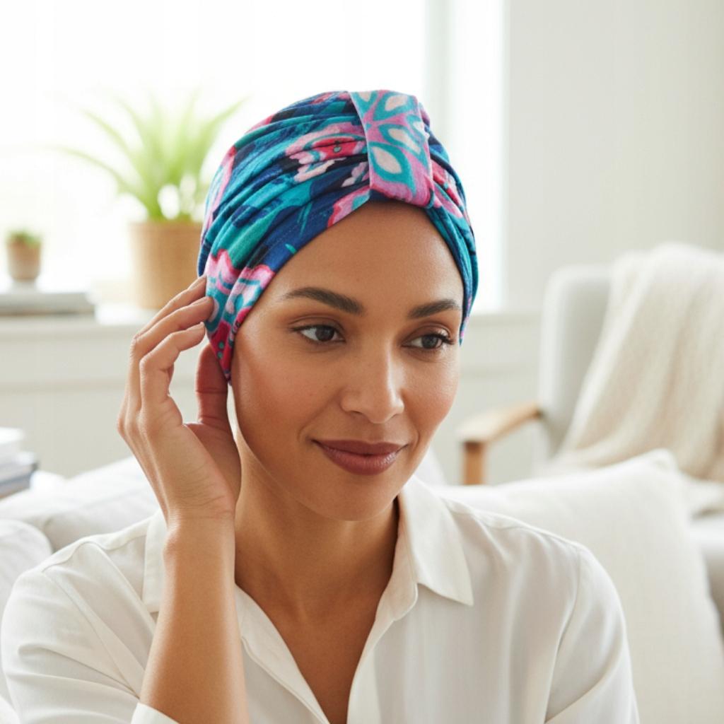 Emma X-67 Turban Hat Insertable Headscarf Even After Chemotherapy
