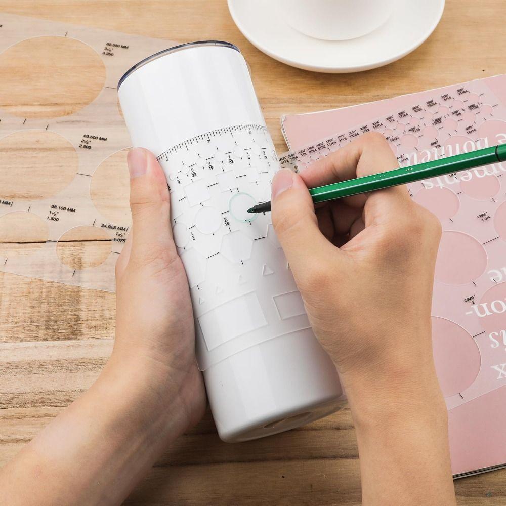 3Pcs 3 Sizes Round Templates DIY Multifunctional Geometric Ruler  School Office Supplies