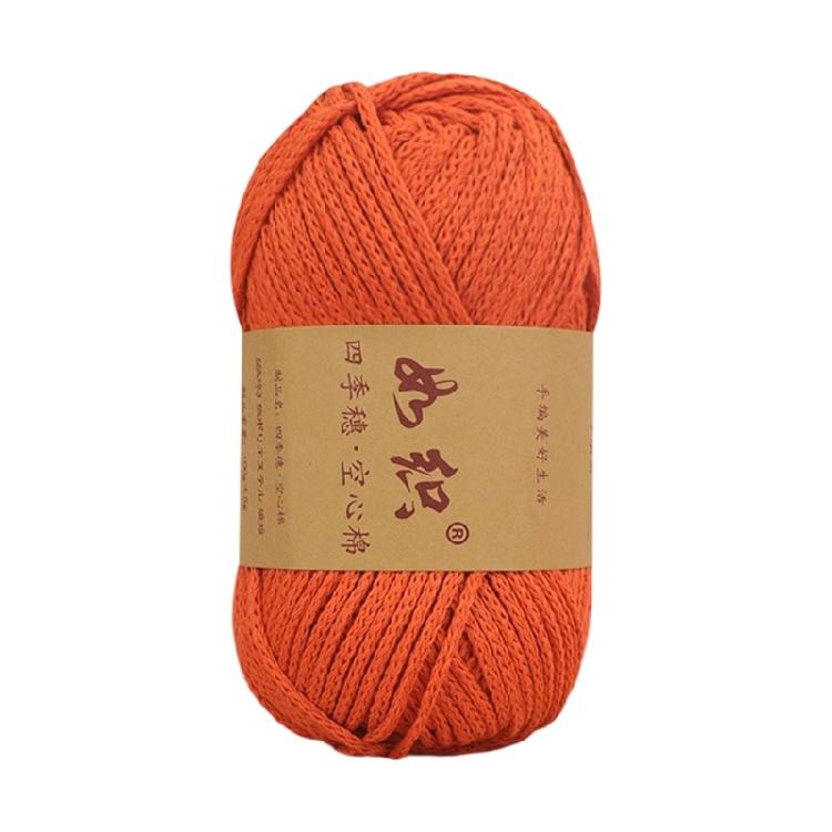 92.95Yardx2mm Hollow Cotton Yarn Thread 100g Per Roll Knitting Yarn for Weaving Scarves Hat Blankets Knitting Project