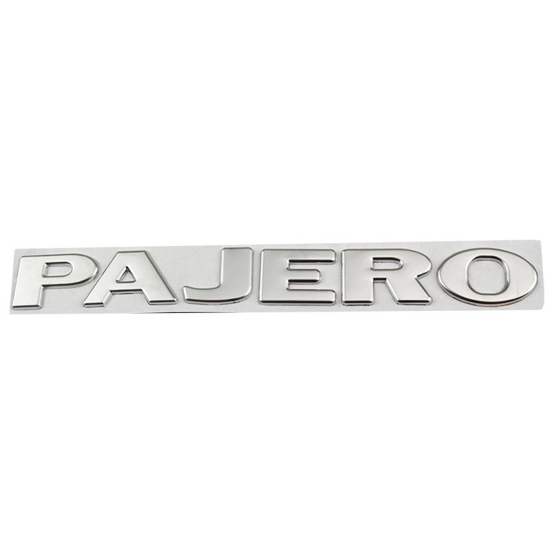 Car Metal Rear Trunk Side Door Letters Words Logo Badge Emblem Decals Sticker For Mitsubishi PAJERO Styling Auto Accessories QS1
