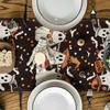 Halloween Table Runner Pumpkin Ghost Pattern Linen Washable Horror Tablecloth