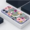 Colorful Flower Magnetic Case For iPhone 16 15 14 Pro Max 13 12 Pro 11 For Magsafe Wireless Charge Soft Edge Acrylic Phone Cover
