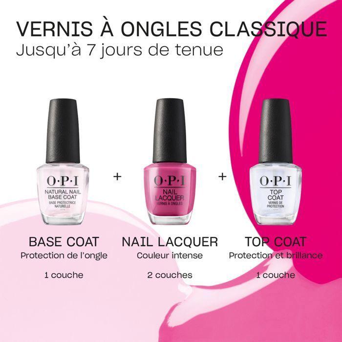 Vernis à ongle - opi - nail lacquer malaga wine - rouge - tenue 7 jours - 15ml