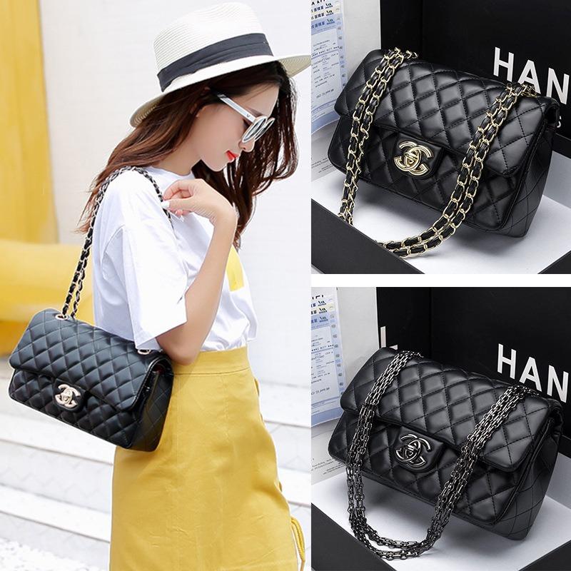 Leather Rhombus Women's Bag New Shoulder Armpit Bag Fashion Chain Bag Messenger Bag Bag
