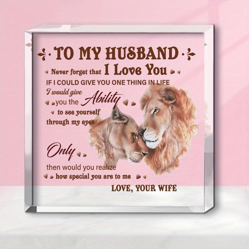 

Памятная табличка «Признательность мужу» — Искренний подарок на день рождения, День святого Валентина и День отца чистый