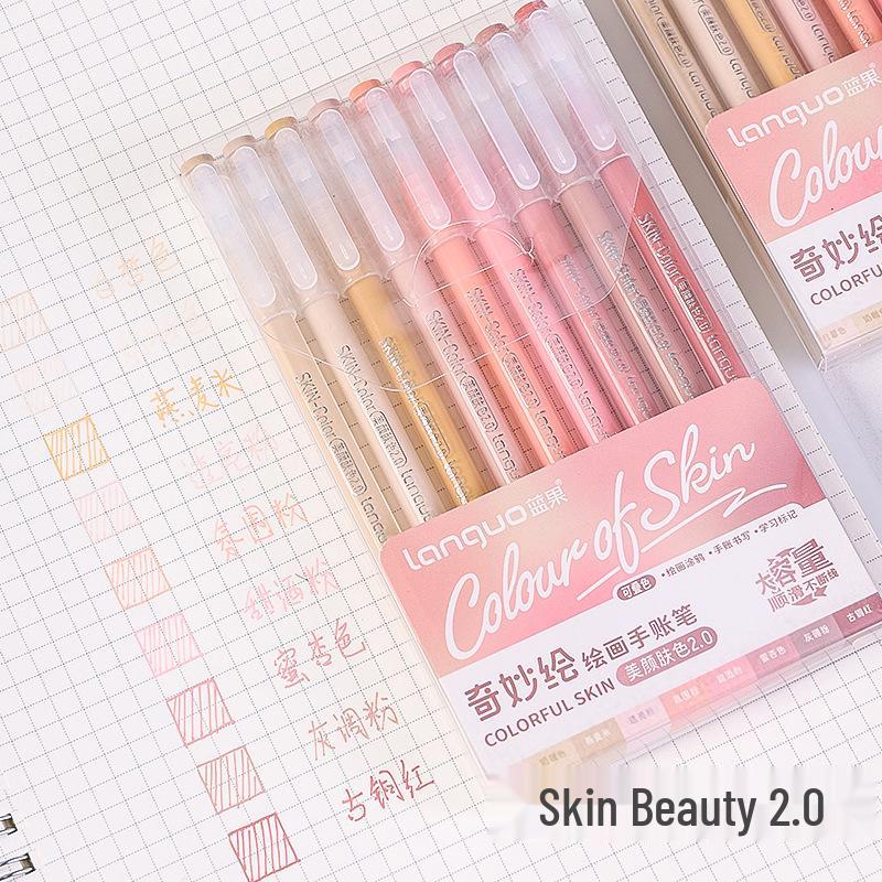 Stackable Colored Neutral Pens - Beauty Skin Tones & New Shades for Students & Children’s Art & Diaries