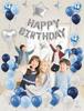 Mot Zero Birthday Balloon Set Party Decorations Balloons Confetti Ribbon Tape Blue Unisex Celebration