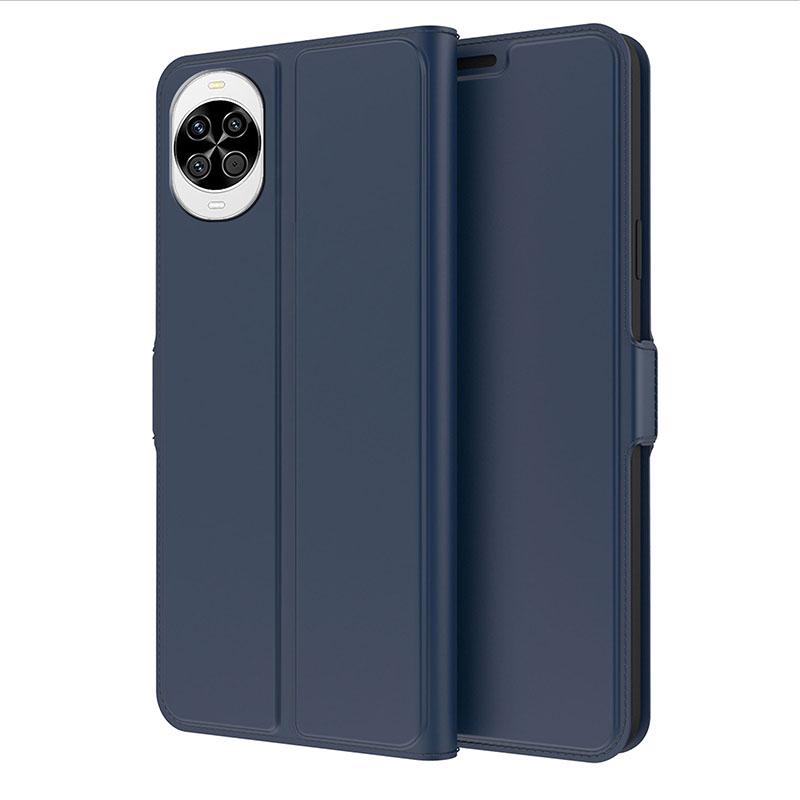 

For Huawei nova 14 5G Case Shockproof TPU Inner Shell Leather Phone Cover Card Slot Blue