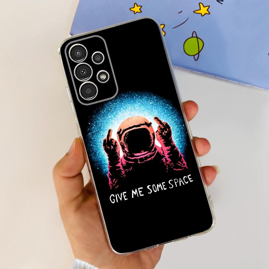 For Samsung Galaxy A52 A52S A72 A32 Phone Case Shockproof Cover For Samsung A32 5G Astronaut Silicone Soft Fundas Bumper Capas