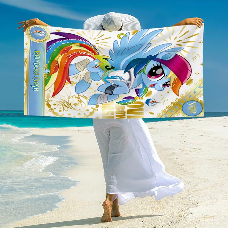 Rainbow Dash Fashion Beach Towel: Ideal for Summer Adventures Soft, absorbent and quick drying suitable for swimming and bathing