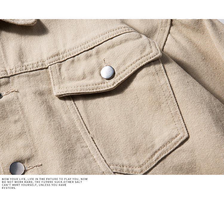 Pánská trendy volná džínová bunda - Velká, ležérní všestranný svrchní oděv na podzim/zimu