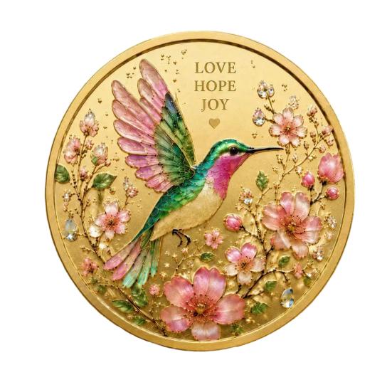 Hummingbird Garden of Hope 2026 Inspirational Commemorative Coin Collectible