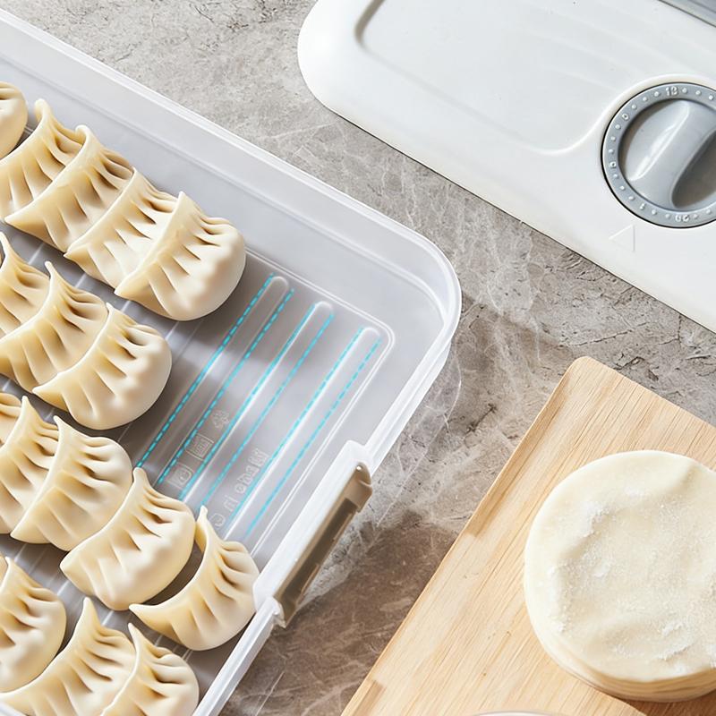 Home Multi-Layer Dumpling Box, Frozen Dumpling Special Kitchen Refrigerator Storage Box, Fresh-Keeping Box With Timer Function