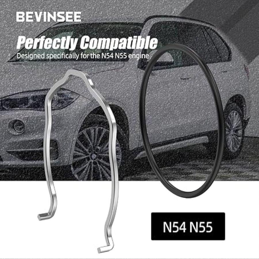 Charge Pipe Throttle Body C-Clip and O-Ring Kit Compatible with N54 N55 135i