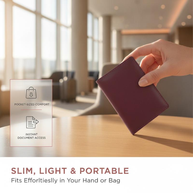 High Quality Travel Wallet Anti-Theft Water-Resistant Multi-Compartment Passport Holder Portable Document Organizer