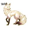 Textured Animal Pin Brooch Cartoon Fox Design Zinc Alloy UV Printing Suits Coats Sweaters Badge Versatile Practical Accessories Lapel