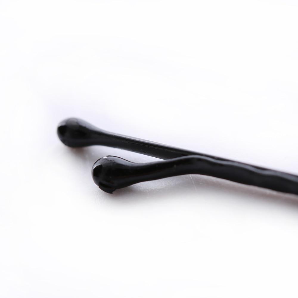 60 adet/kart Profesyonel Makyaj Saç Makinesi Aksesuarı Yuvarlak Ayak Siyah saç tokası saç tokaları Aracı Araçları