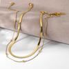 Steel Trendy Stainless Necklace 14k Goldplated Beaded Chain Jewelry Womens Snake Necklace Chain