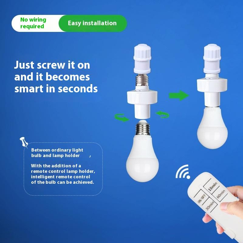 E27 Telecomandă Fără Fir Comutator Inteligent cu Temporizator Suport Lampă Comutator Multi-Lumină Cameră Bebeluș Dormitor Casă Comutator cu Temporizator