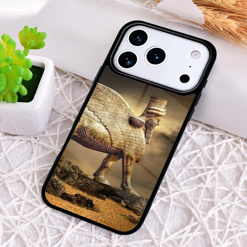 

Lamassu Assyrian Winged Lion Phone Case for iPhone 17 Air 16 15 11 12 14 13 Pro Max Shockproof Cover iPhone 11
