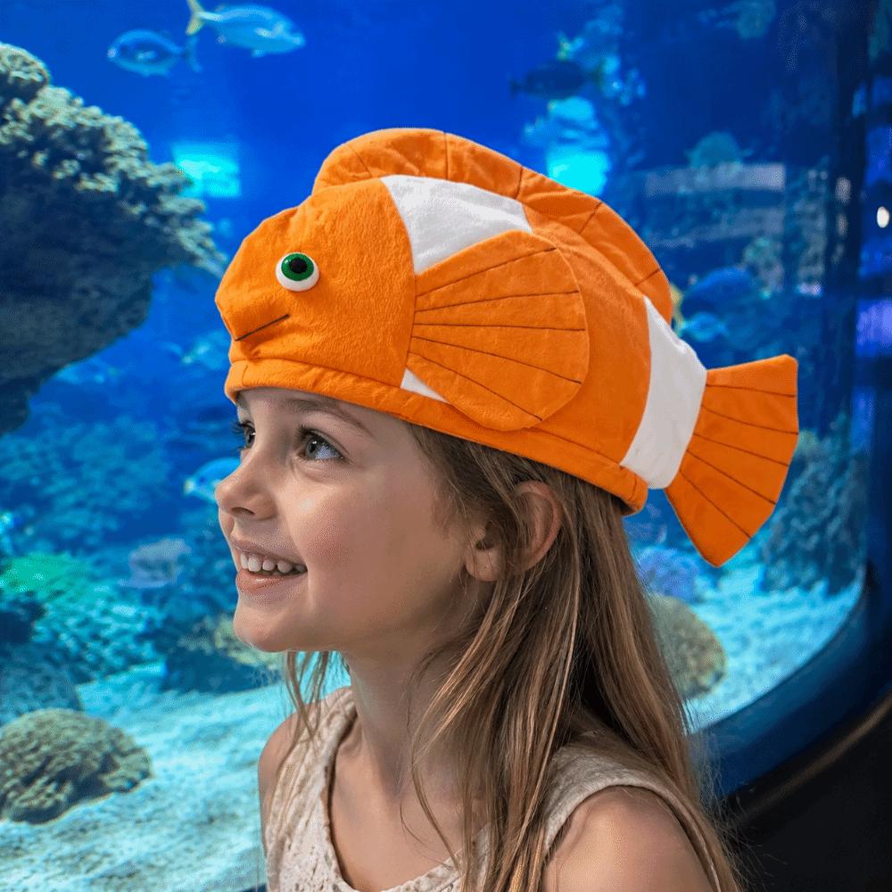 Creative Cartoon Fish Hat Funny Halloween Headgear Fish Head Cover Role Playing