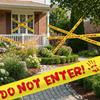 Blood Splatter Design Halloween Horror Caution Tape Bright Yellow Barrier Tape  Security Barrier