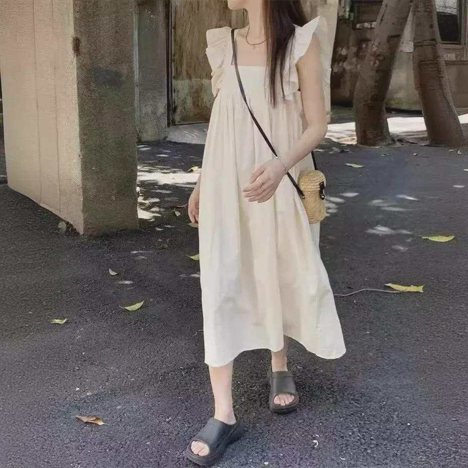 Women's Black Suspender Skirt - Summer Sweet & Spicy, Hip-Hugging, Long Vest Skirt with Elegant Swing