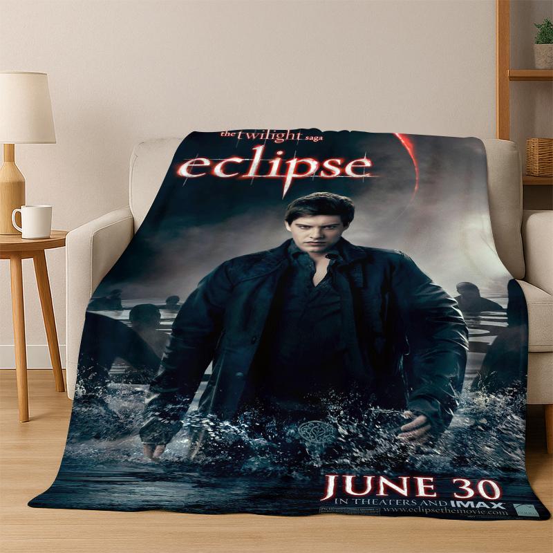 Twilight Saga Edward Bella Flannel Blanket Soft Warm Blanket Throw Blanket for Bedroom Living Room Bed Travel Picnic Gift Kid
