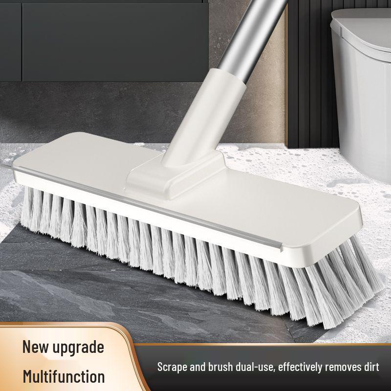 Long-Handled Stiff Bristle Bathroom and Tile Grout Scrub Brush