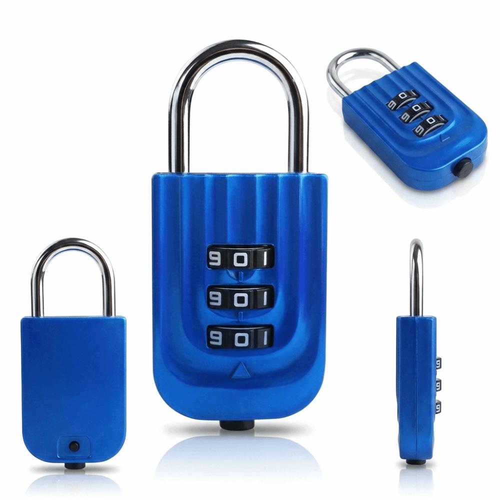 Electroplated Steel Shackle Code Lock Compact Lightweight Password Lock Padlock Gym Locker