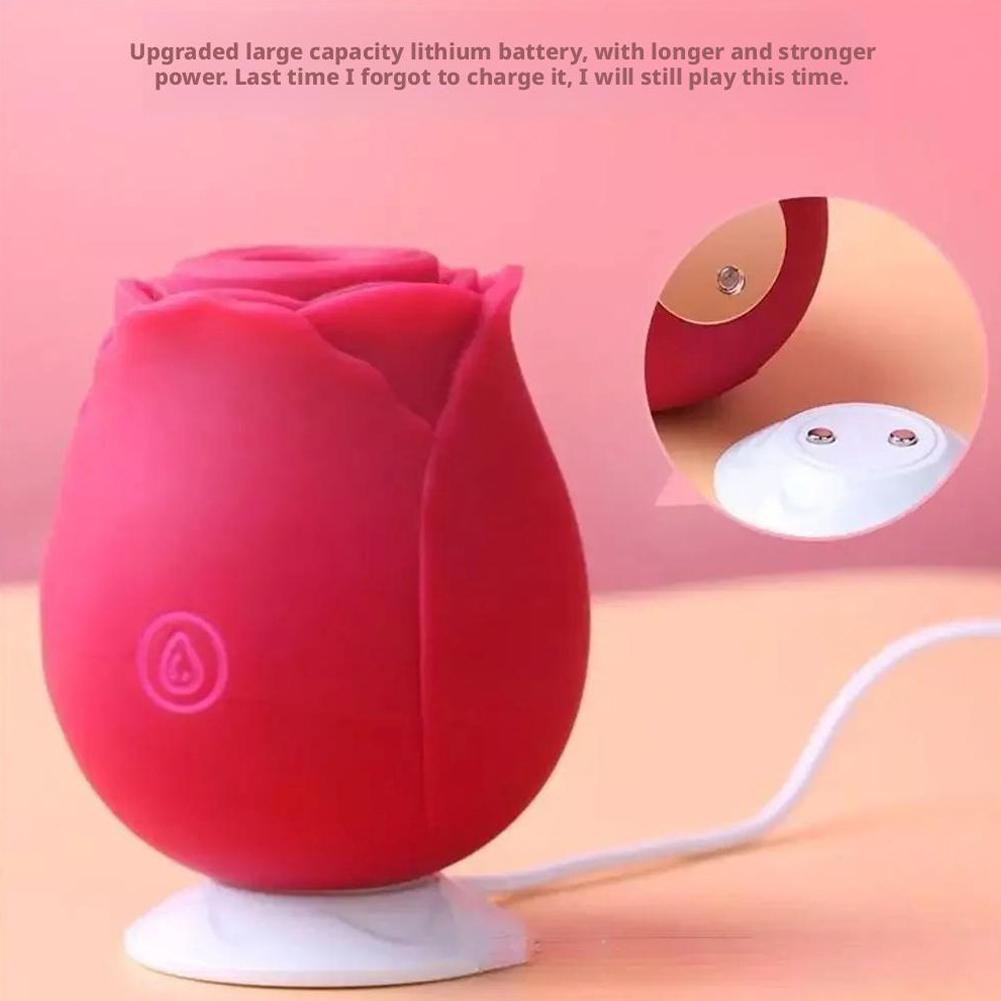 Powerful Vagina Sucking-Rose Vibrator Toy for Women Vacuum Stimulator Oral Nipple Clit Sucker Female Sex Toys Goods for Adults