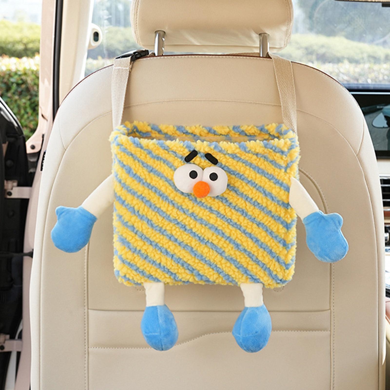 

NEW Dopamine car organizer Cartoon Car trash can Car seat back organizer storage box One Size