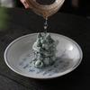 China-Chic Style Awakening Lion Green Sand Stone Tea Pet Small Ornaments Landscape Decoration Creative Auspicious Animals