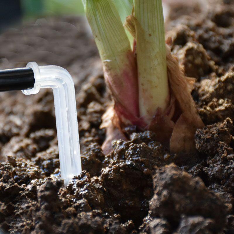 100pcS White 4/7 arrow dropper drip Arrow Emitter Curved Arrow Dripper Plants Bend Sprinklers Micro Irrigation System for 4/7m