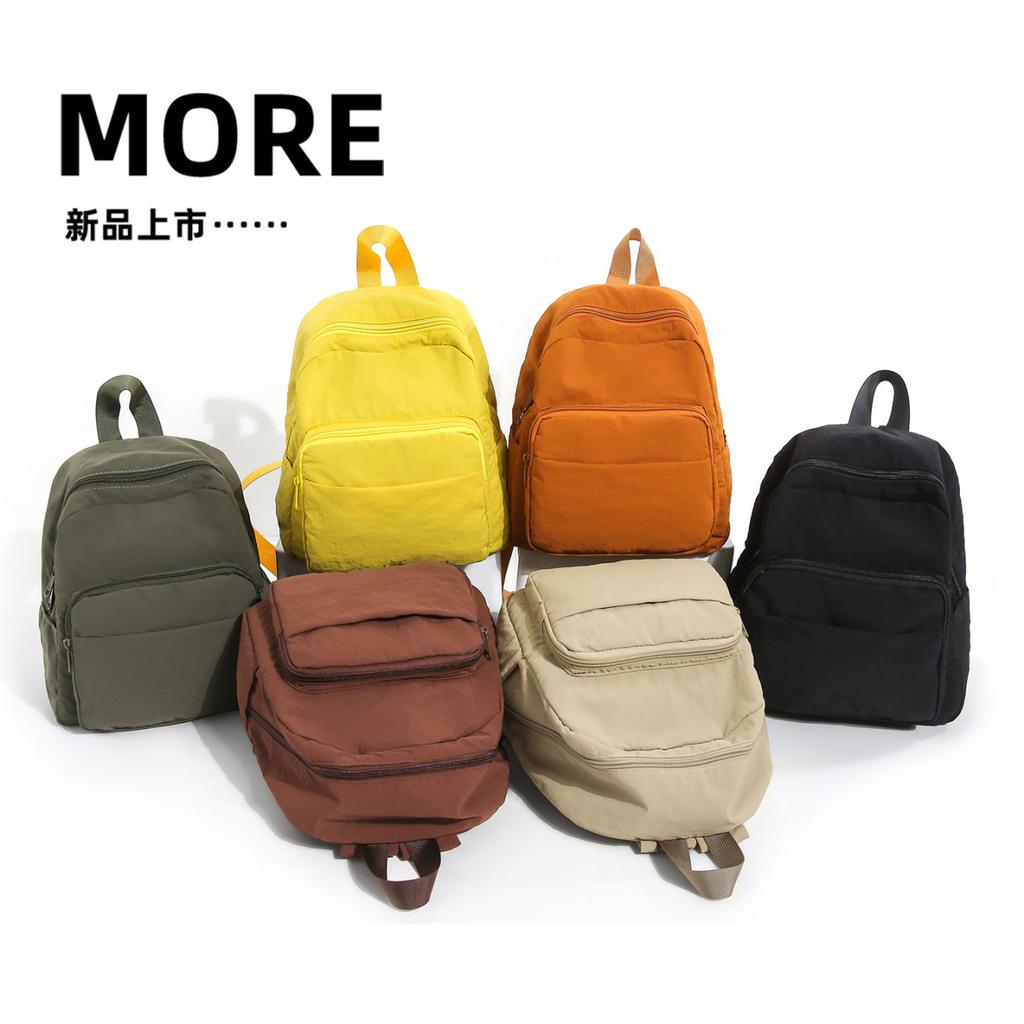 Schoolbagins Mori Harajuku high school student college student backpack solid color unprinted wind wash canvas bag travel backpack