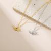 Teamer Heart Wing Pendant Necklaces Stainless Steel Gold Color Sweet Minimalist Chain Choker Fashion Jewelry Gift Wholesale