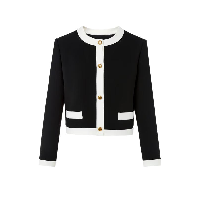 Lancy Women s Color Block Triacetate Short Jacket S