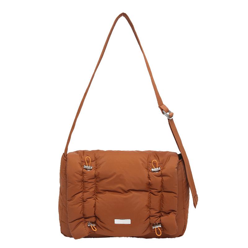 

Вместительная сумка-мессенджер в корейском стиле - Модная женская сумка через плечо 2025 коричневый