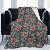 Guam Flower Hibiscus Decal Throw Blanket Soft Cozy Warm Micro Sherpa Flannel Blanket for Bed Sofa Couch Bedroom,gifts,All Season