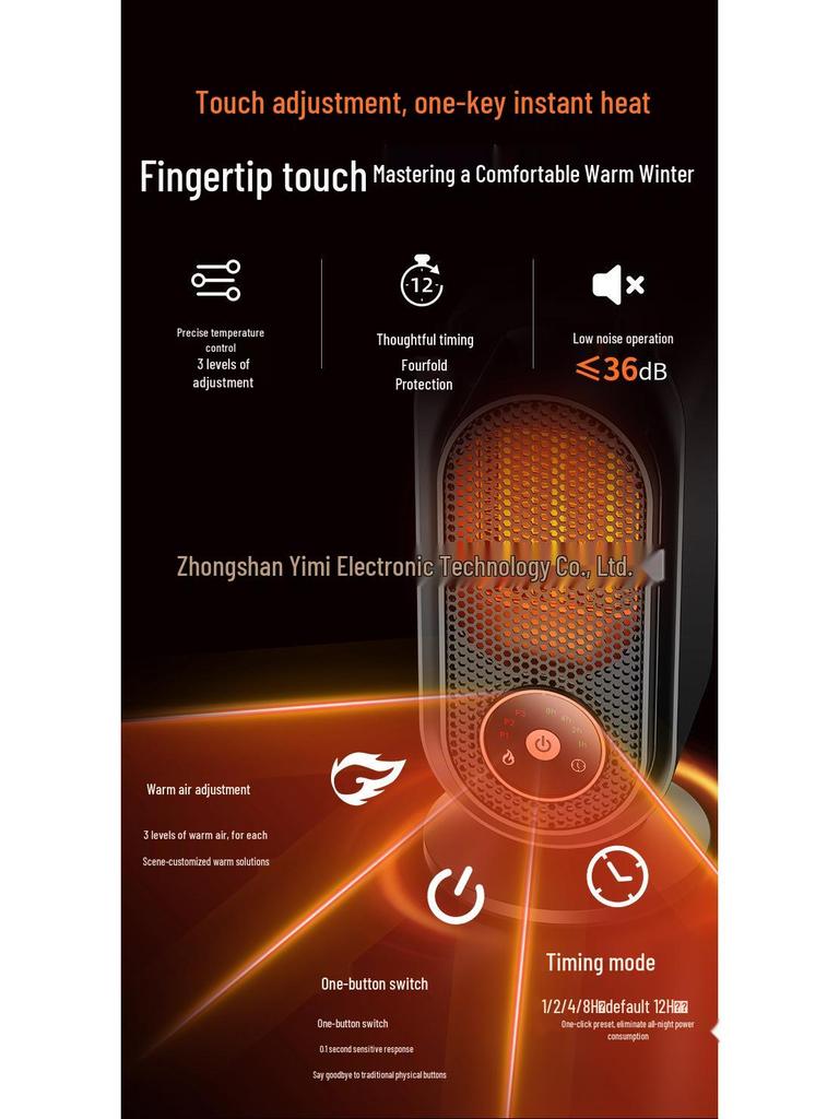 Hochleistungs-Energiespar-Touch-Control-Tischheizgerät