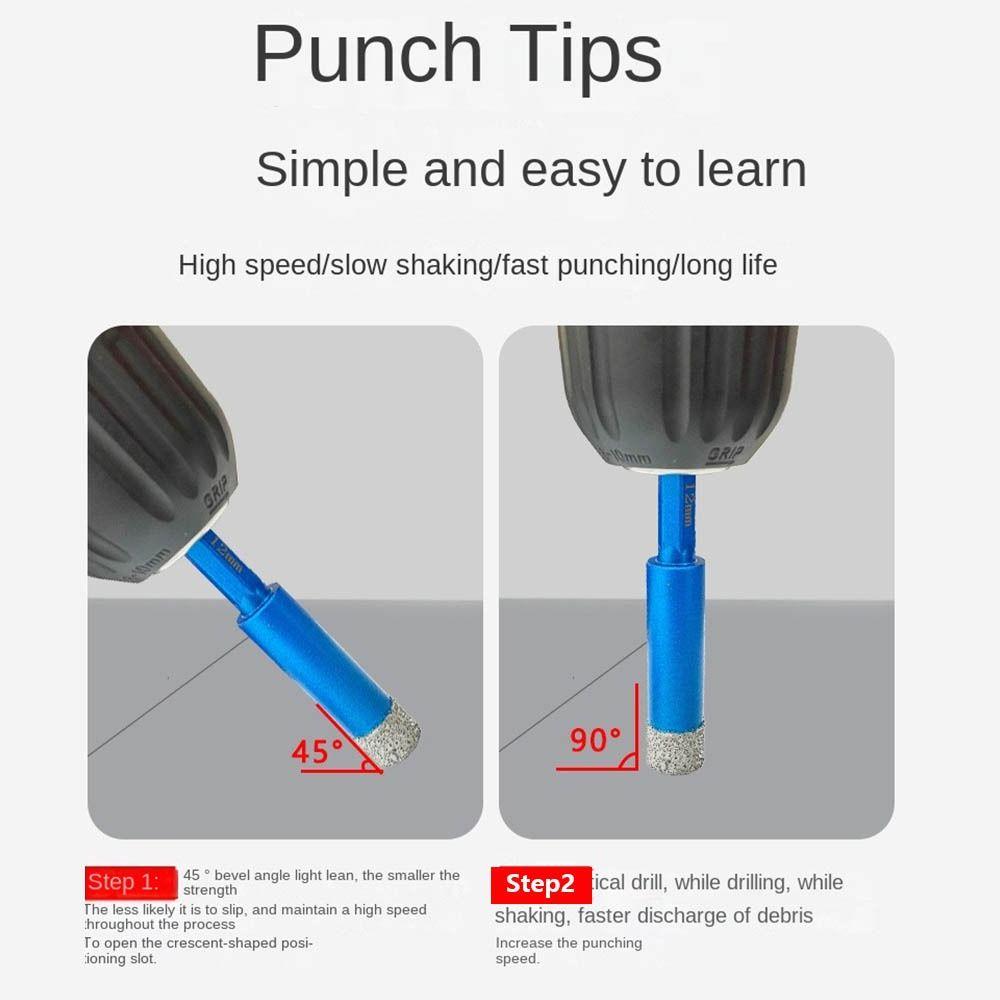 7pcs /set Hex Shank Tile Drill Bit 6-12mm Hole Opener  For Ceramic Marble Granite Tile