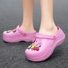 Fashion Hot Sale Summer Women Street Slippers Thick Platform Non-Slip Cartoon Sandals Female Beach Sandals Ladies Shoes Indoor Outdoor