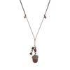 Elegant Retro Acorn Pendant Necklace for Women - Stylish Light Luxury Sweater Chain with High-End Beaded Design