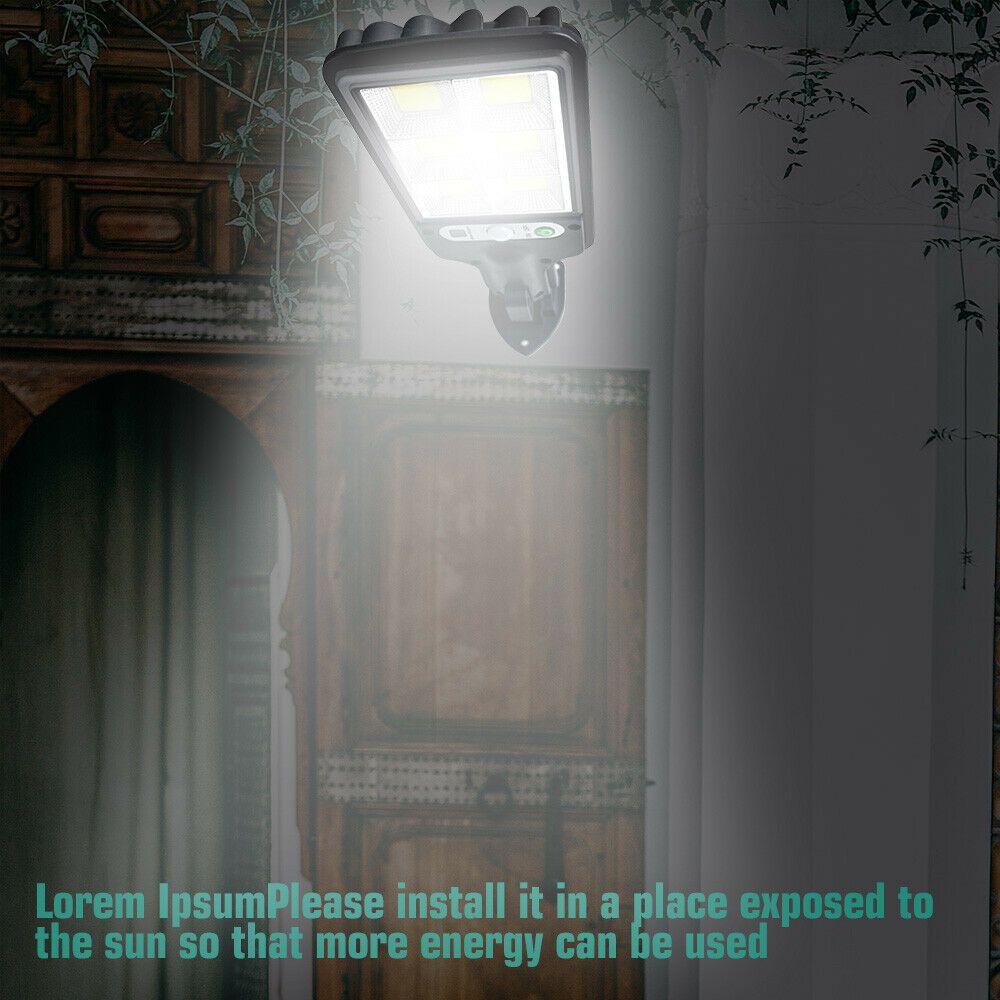 Yard Lamp Security Street Garden Wall Light 600W Motion Sensor LED Solar Lamp