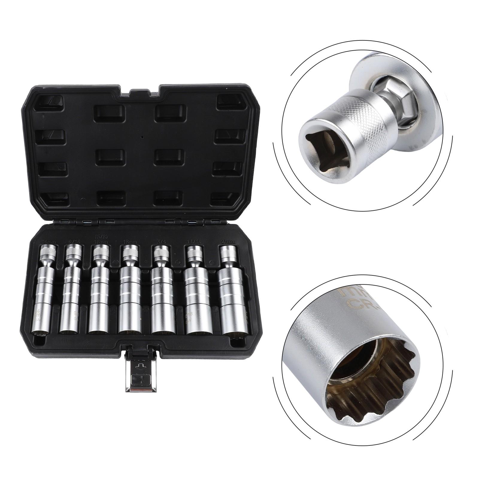 7 Piece Magnetic Spark Socket Set for High Torque Applications
