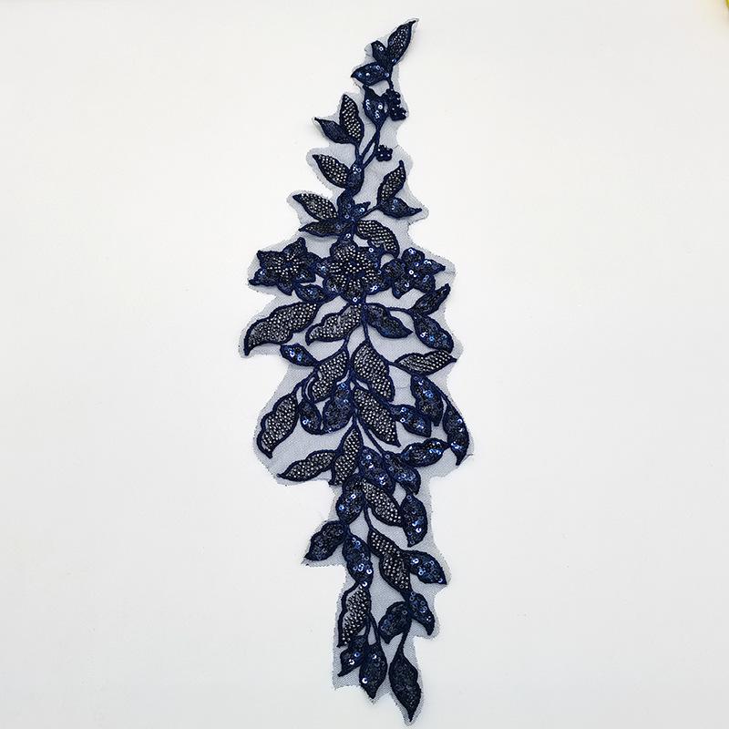 Bead Embroidery Sequined Beaded Lace Flower Patch Applique Wedding Dress Children'S Clothing Diy Lace Decoration Accessories