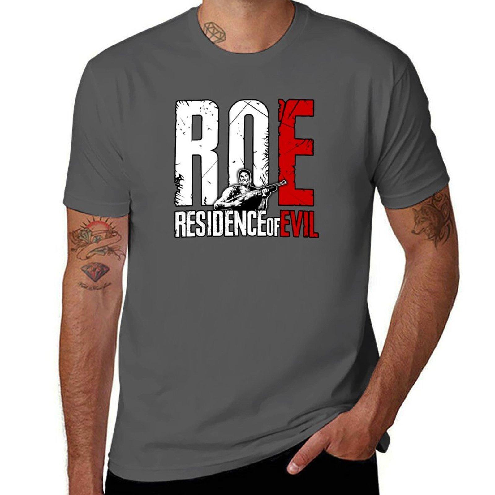 

RESIDENCE of EVIL logo T-Shirt man t shirts high quality luxury brand printed t shirts for man T-Shirt 4XL